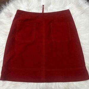 Boden Velvet Pocket Mini Skirt in Burnt Orange size 8 Regular
